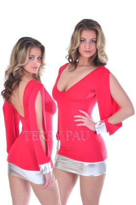 TP112118 Açık Kollu Mini Elbise