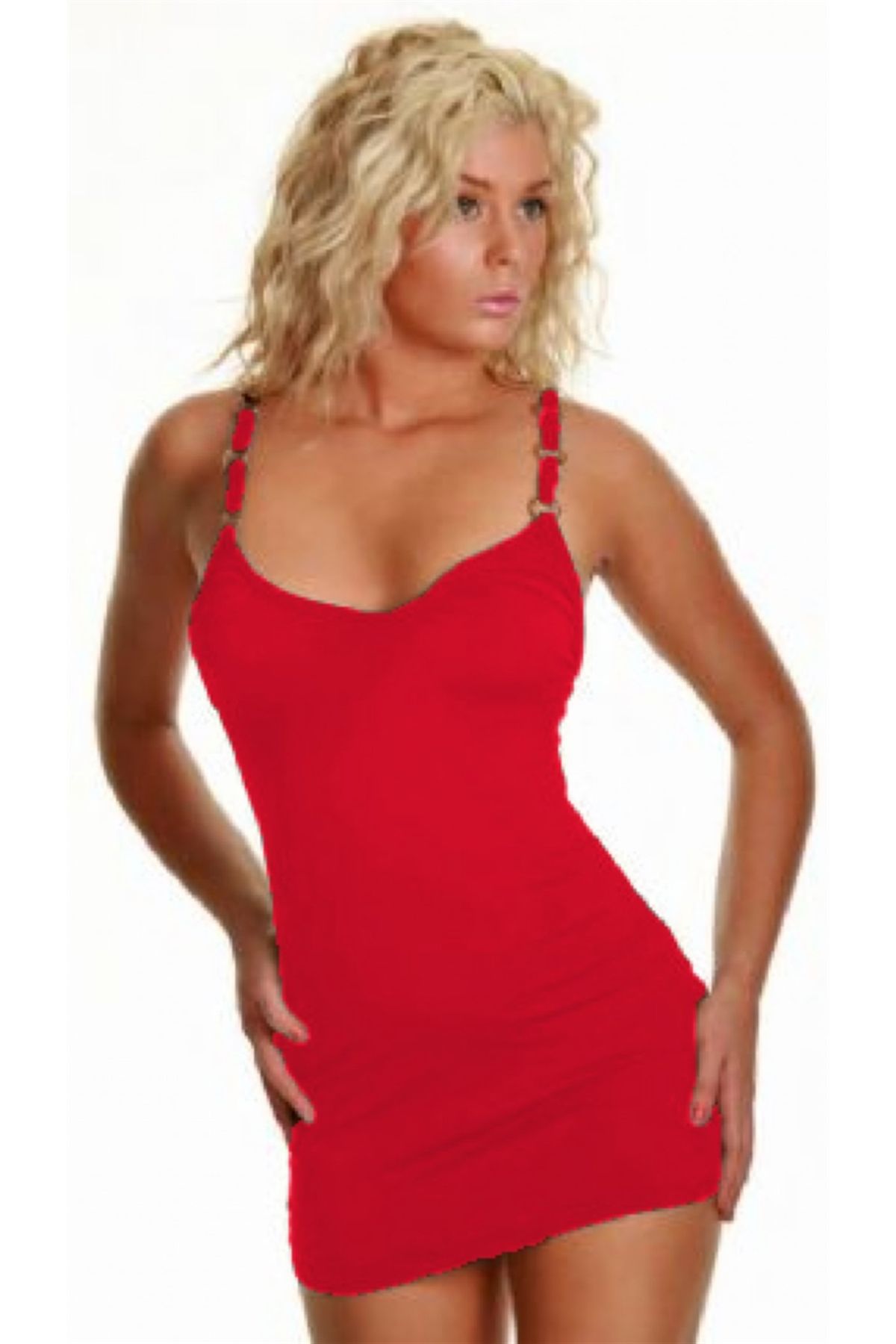 TP060822 Metal Askılı Seksi Elbise