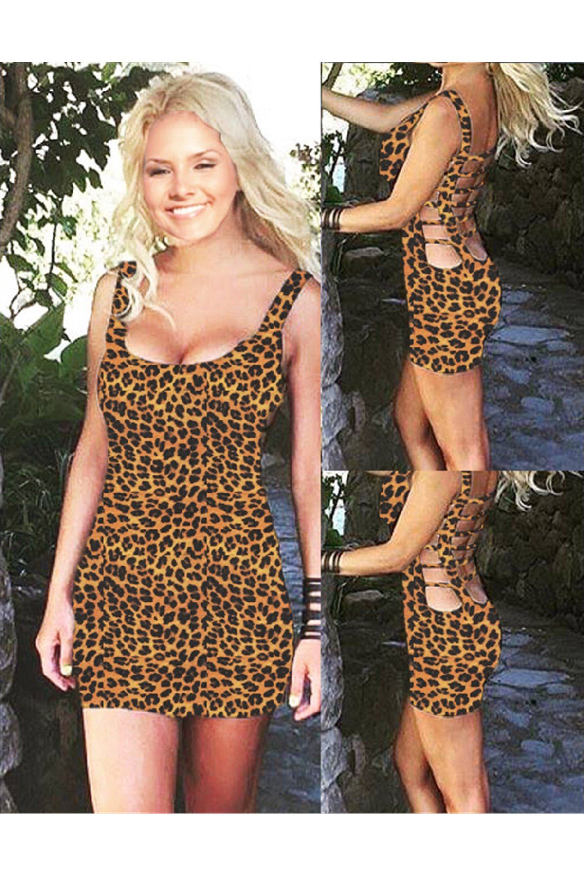 TP101143 Özel Tasarım Sırt Dekolteli Mini Elbise