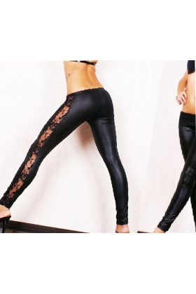 TP101228 Dantel Detaylı Lame Tayt