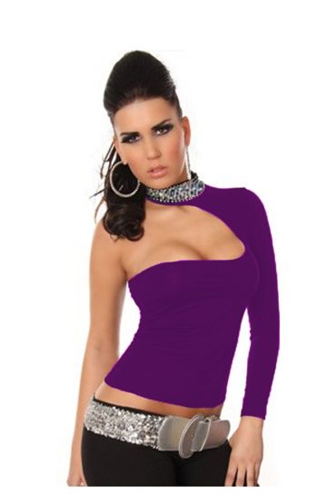 TP101432 Pul Payet Aksesuarlı Bluz