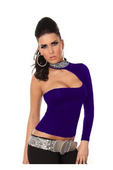 TP101432 Pul Payet Aksesuarlı Bluz