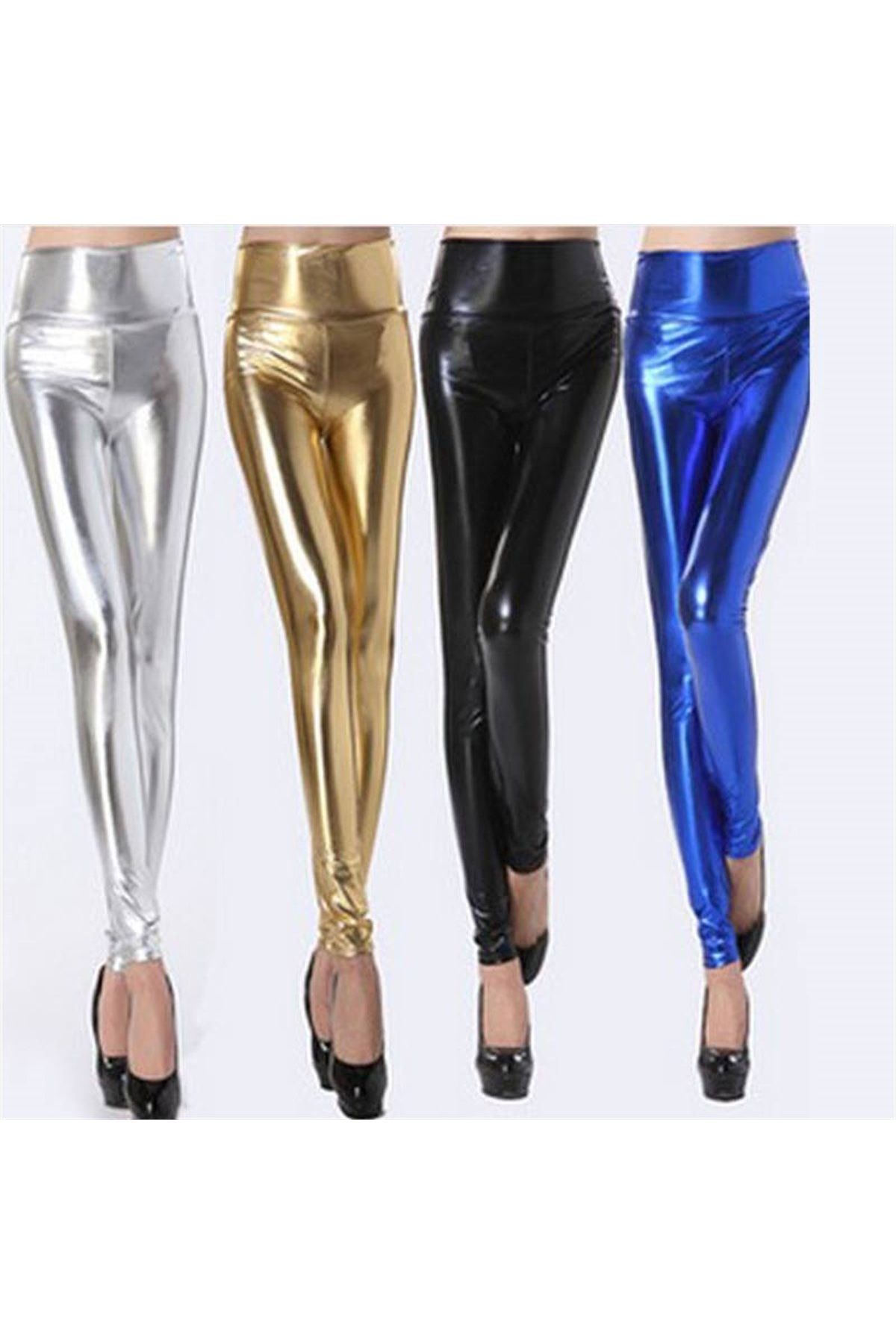 TP101429 Yülsek Bel Parlak Tayt