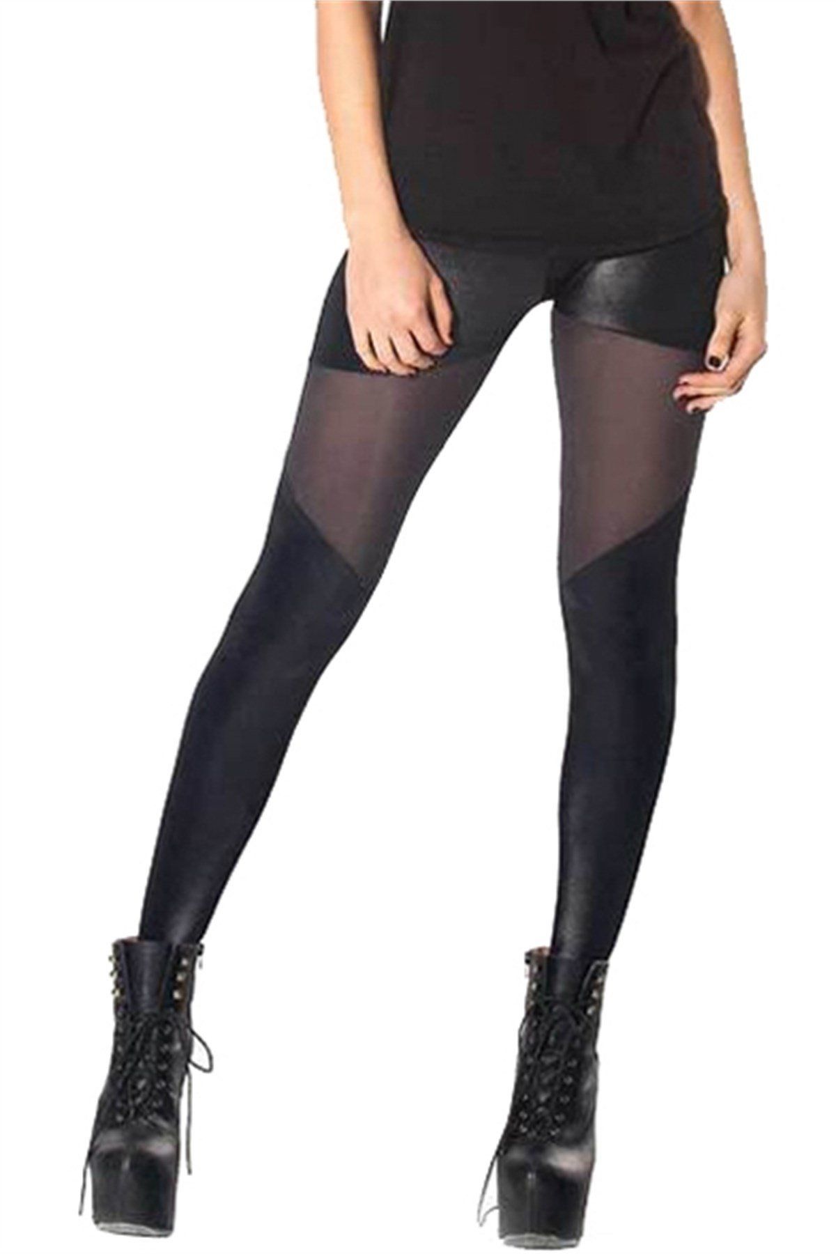 TP101299 Transparan Detaylı Parlak Tayt