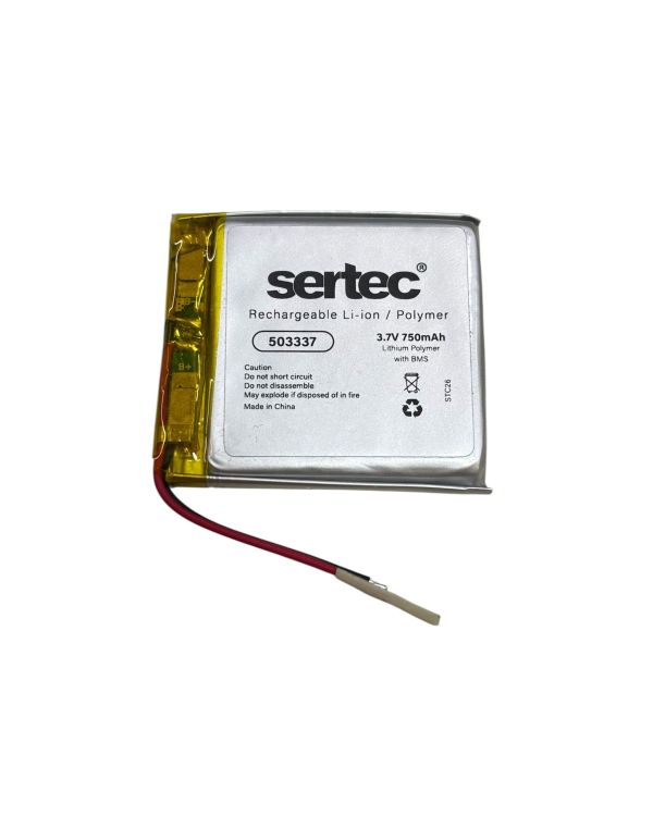 503337 3.7V 750 mAh Li-Polymer Pil (Devreli/1.5A)