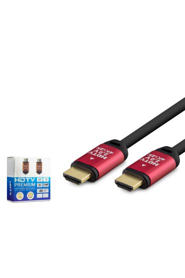 Hdmi 2.0 Kablo 20 M (Od 8.0 Mm) - Siyah Kirmizi HDX2036