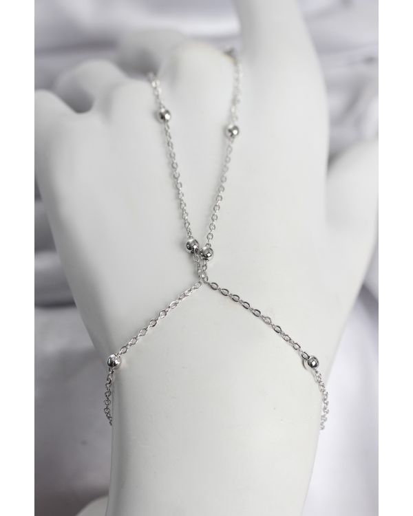 316L Çelik Gümüş Renk Top Zincirli Kadın Şahmeran - TJ-SN741