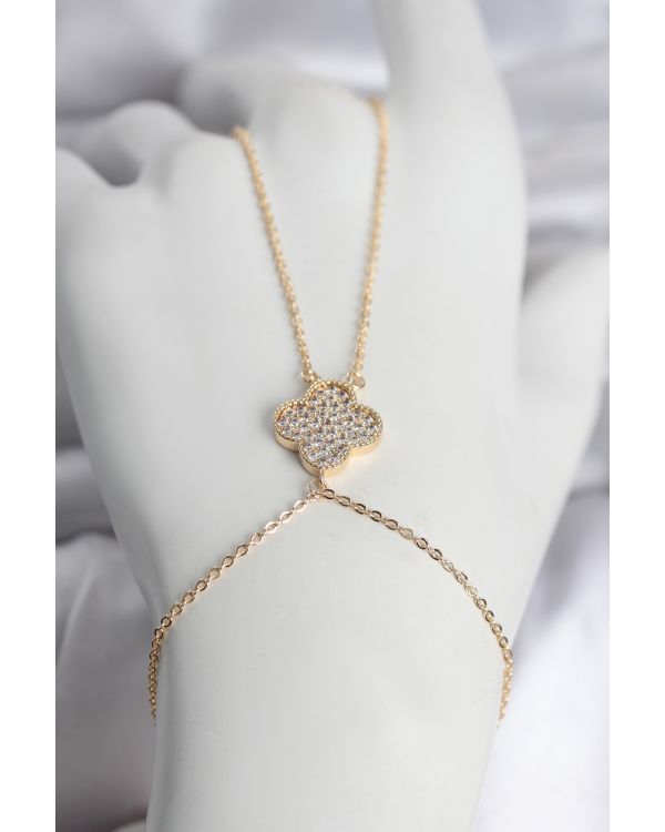 Pirinç Gold Renk Yonca Model Kadın Şahmeran - TJ-SN749