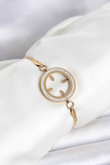 316L Çelik İtalyan Zincir Model Çeyrek Takılabilir Bileklik - TJ-BB8371