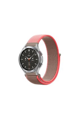 Watch 22mm Hasırlı Cırtcırtlı Kordon - Pembe