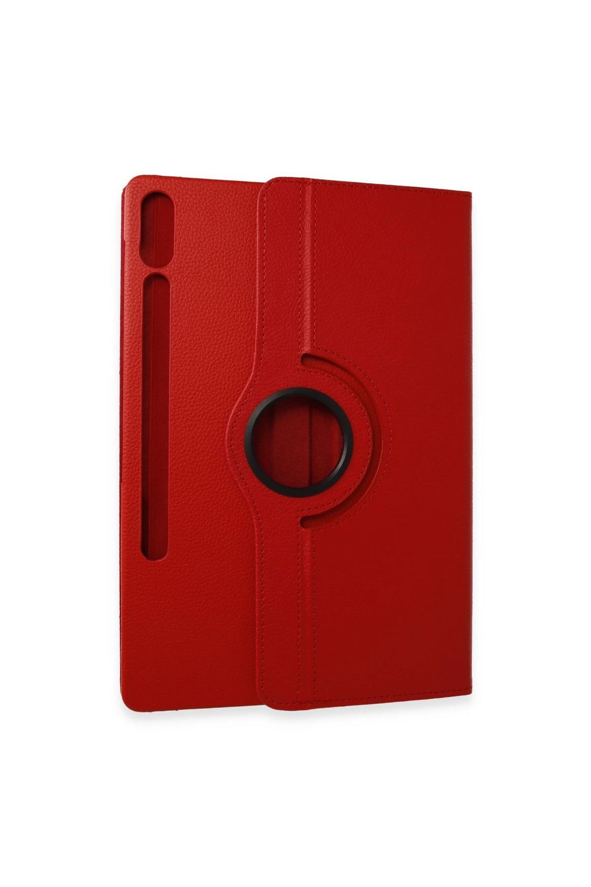  Galaxy X610 Tab S9 Fe Plus 12.4 Kılıf 360 Tablet Deri Kılıf - Kırmızı
