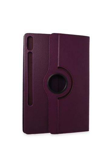  Galaxy X610 Tab S9 Fe Plus 12.4 Kılıf 360 Tablet Deri Kılıf - Mürdüm