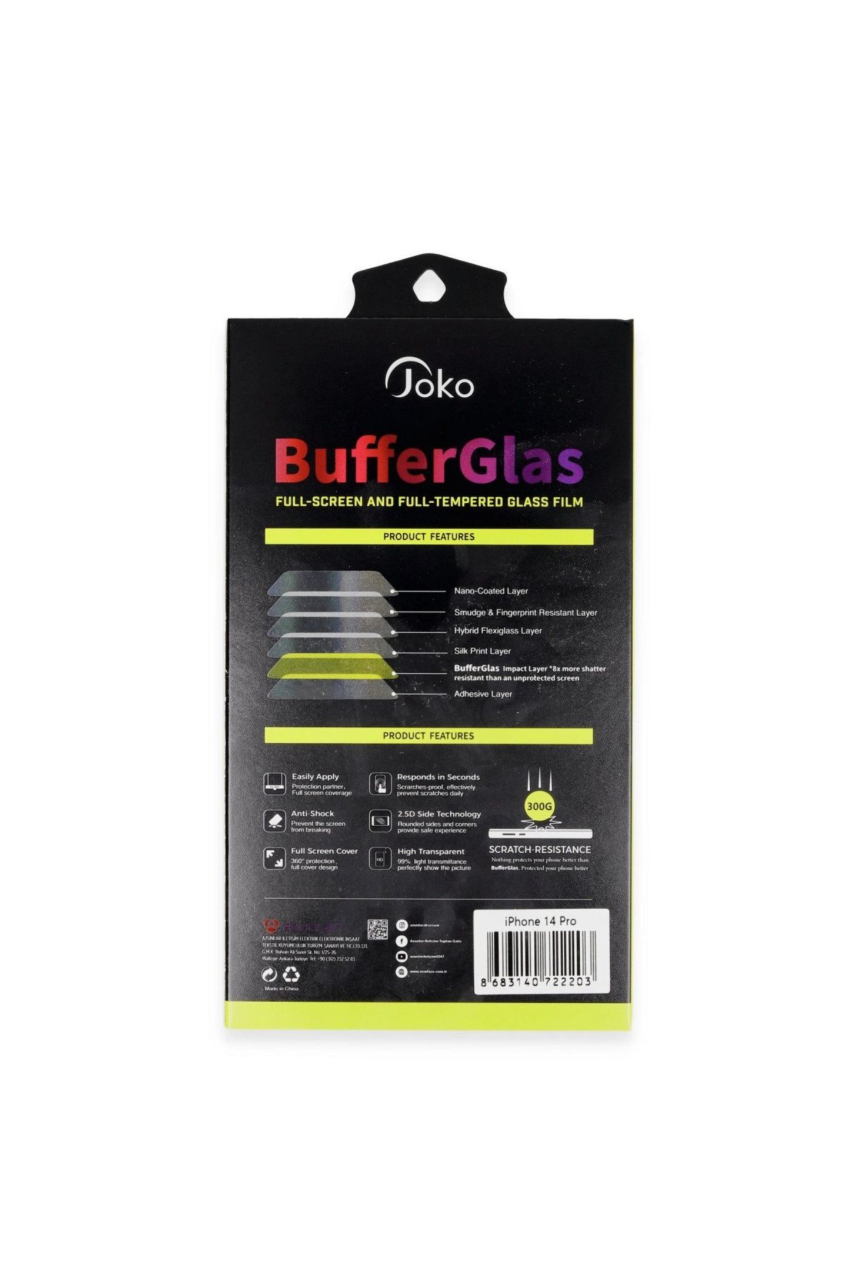 Joko İphone 15 Pro Buffer Cam Ekran Koruyucu - Siyah