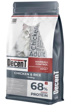Decent Tuklu Yetişkin Kedi sı 1,5 Kg Control Tuk &amp Pirinç Yetişkin Kedi sı