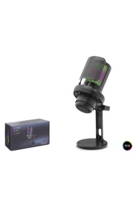Gaming Rgb Masaüstü Mikrofon Usb Type-C 192Khz 24Bit - Siyah ME6PB