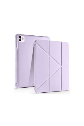  İpad Air 13 (2024) Kılıf Kalemlikli Mars Tablet Kılıfı - Lila