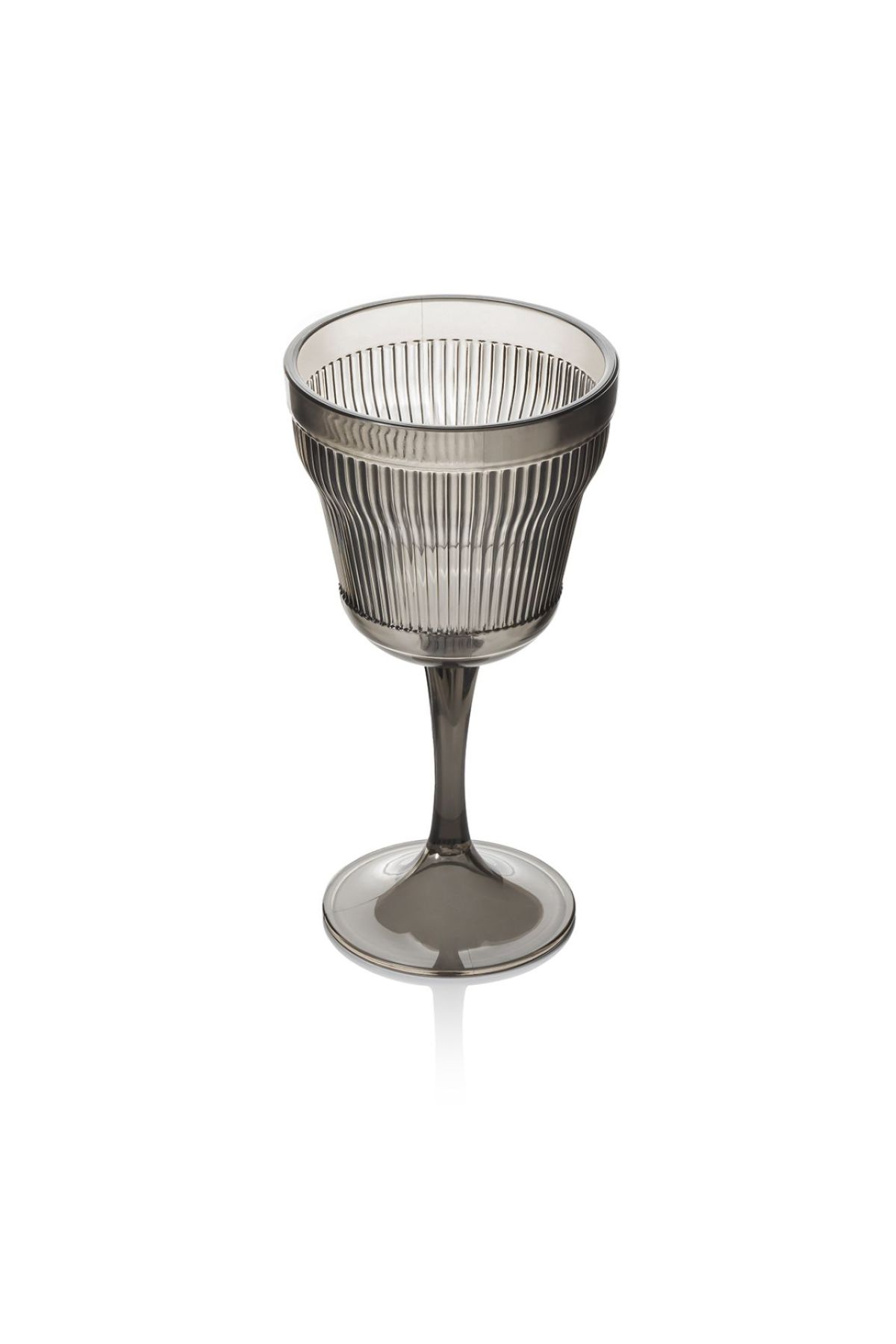 Akrilik Füme Tekli Kadeh & Su Meşrubat Kahve Yanı Bardağı 300 ml ( Cam Değildir ) - Glasses - Cosmedrome