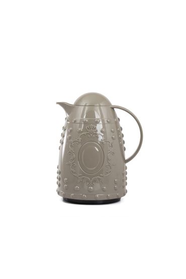 1 LT Isı Yalıtımlı Çay Ve Soğuk Su Termosu Gri (12 Saat Sıcak Tutar& İçi Camdır) - 1 LT Thermos - Cosmedrome