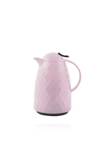 1 LT Isı Yalıtımlı Çay Ve Soğuk Su Termosu Soft Pembe (12 Saat Sıcak Tutar& İçi Camdır) - 1 LT Thermos - Cosmedrome