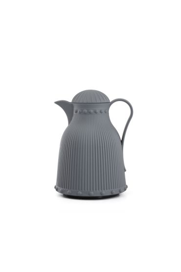 1 LT Isı Yalıtımlı Çay Ve Soğuk Su Termosu Soft Gri (12 Saat Sıcak Tutar& İçi Camdır) - 1 LT Thermos - Cosmedrome