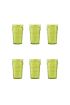 Akrilik Yeşil 6 Lı Uzun Bardak & Su Meşrubat Bardağı 750 ml ( Büyük Boy & Cam Değildir ) - Bardaklar - Cosmedrome