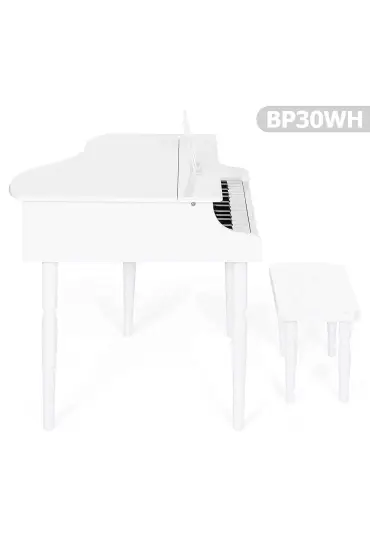 Çocuk için Ahşap Piyano BP30WH nota sehpası ve tabure Hediyeli - Children's Instruments - Cosmedrome