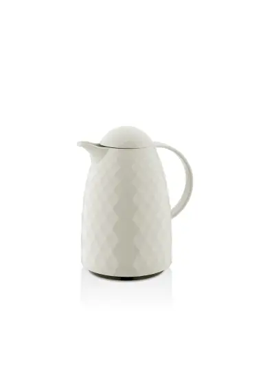 1 LT Isı Yalıtımlı Çay Ve Soğuk Su Termosu Beyaz (12 Saat Sıcak Tutar& İçi Camdır) - 1 LT Thermos - Cosmedrome