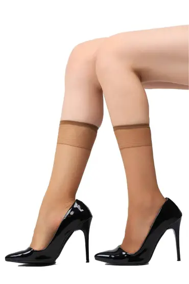 Müjde İnce Soket Çorap 007 | Bronz - Knee Socks - Cosmedrome