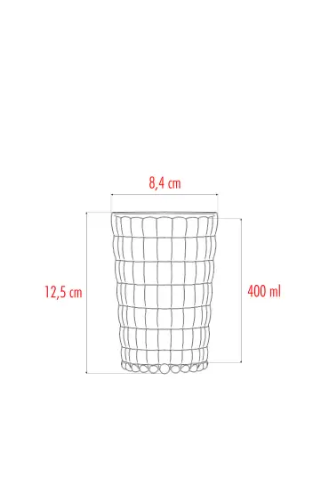 Akrilik Şeffaf Tekli Kısa Bardak & Su Meşrubat Kahve Yanı Bardağı 400 ml ( Cam Değildir ) - Bardaklar - Cosmedrome