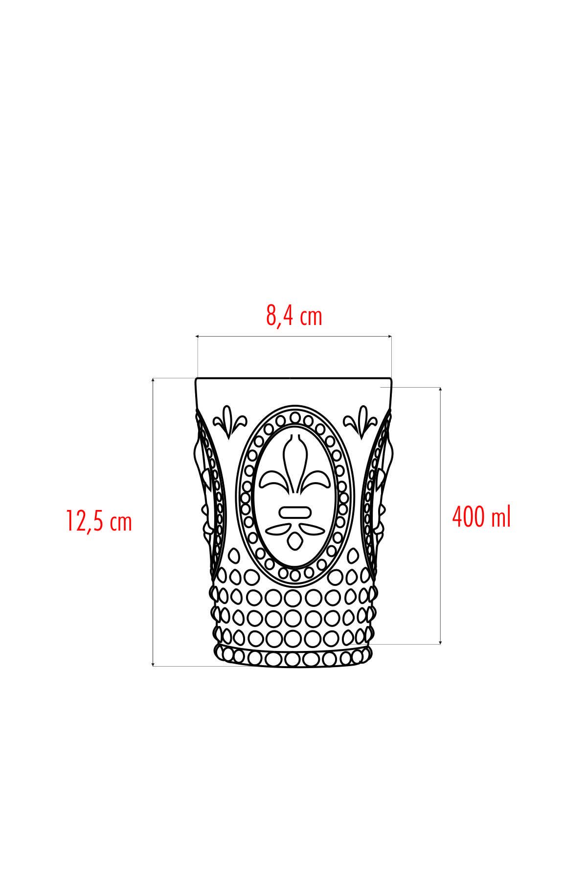 Akrilik Kırmızı 6'lı Kısa Bardak & Su Meşrubat Kahve Yanı Bardağı 400 ml ( Cam Değildir ) - Bardaklar - Cosmedrome
