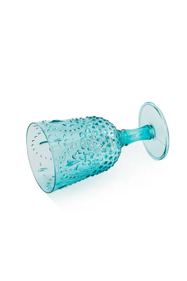 Akrilik Aquamarin Tekli Kadeh & Su Meşrubat Kahve Yanı Bardağı 450 ml ( Cam Değildir ) - Glasses - Cosmedrome