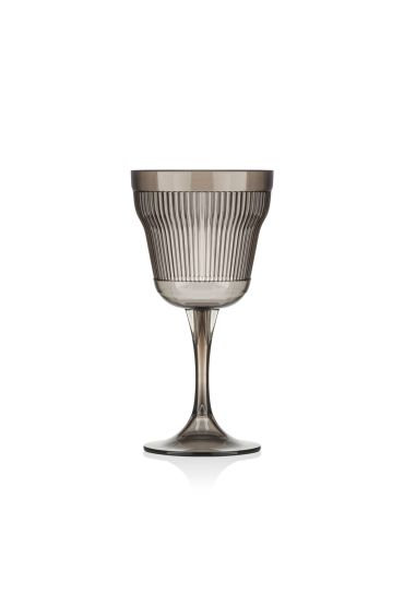 Akrilik Füme Tekli Kadeh & Su Meşrubat Kahve Yanı Bardağı 300 ml ( Cam Değildir ) - Bardaklar - Cosmedrome