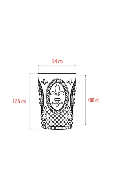 Akrilik Aquamarin 6'lı Kısa Bardak & Su Meşrubat Kahve Yanı Bardağı 400 ml ( Cam Değildir ) - Glasses - Cosmedrome