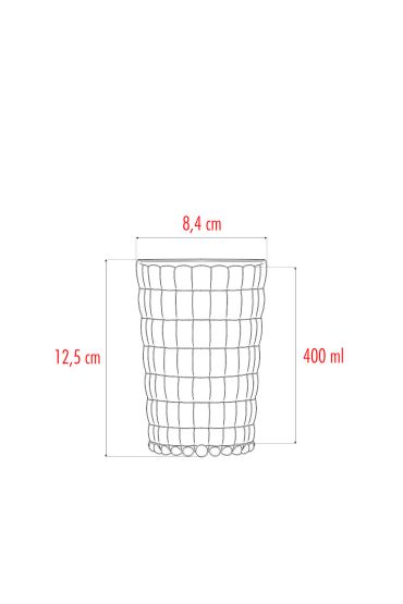 Akrilik Mürdüm Tekli Kısa Bardak & Su Meşrubat Kahve Yanı Bardağı 400 ml ( Cam Değildir ) - Bardaklar - Cosmedrome