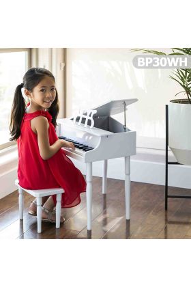Çocuk için Ahşap Piyano BP30WH nota sehpası ve tabure Hediyeli - Instrumenty dziecięce - Cosmedrome
