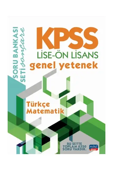 KPSS LİSE-ÖN LİSANS GENEL YETENEK SORU BANKASI / Türkçe - Matematik - KPSS - Cosmedrome