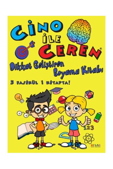 CİNO ile  CEREN Dikkat Geliştiren Boyama Kitabı (5 Fasikül 1 Kitapta) - Çocuk Kitapları - Cosmedrome