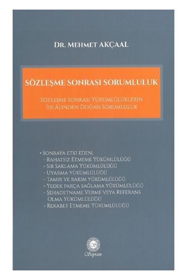 Sözleşme Sonrası Sorumluluk - Hukuk - Cosmedrome
