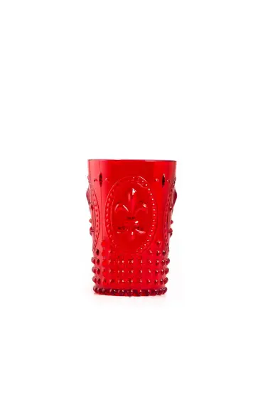 Akrilik Kırmızı Tekli Kısa Bardak & Su Meşrubat Kahve Yanı Bardağı 400 ml ( Cam Değildir ) - Glasses - Cosmedrome