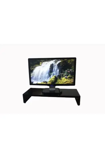 14 cm Yükseklikte Siyah Monitör Stand Ekran Standı Ekran Yükseltici 55 cm x 25 cm Tablalı - Home & Living - Cosmedrome