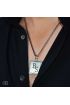 14 Şubat hediyesi Baş Harf ve Tarih Yazılı Kare Çelik Anahtarlık - Custom Necklaces - Cosmedrome
