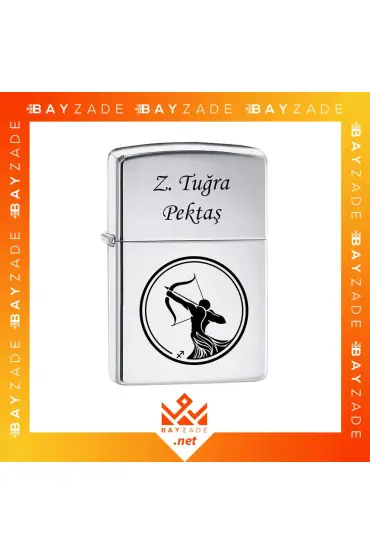 Yay Burcu Zippo Benzinli Çakmak - Custom Design Lighters - Cosmedrome