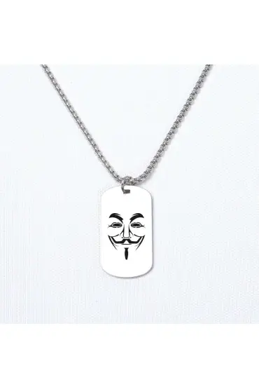 Anonymous Asker Kolye, Kişiye Özel Çelik Asker Kolye - Custom Necklaces - Cosmedrome