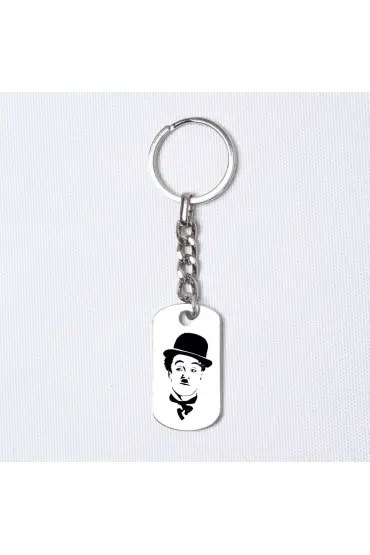 Charlie Chaplin Temalı, Asker Künyesi Anahtarlık - Design Keychains - Cosmedrome