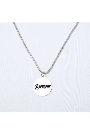 Avengers Yuvarlak Çelik Kolye  - Custom Necklaces - Cosmedrome