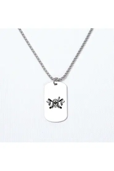 Korsan İskelet Asker Kolye, Kişiye Özel Çelik Asker Kolye - Custom Necklaces - Cosmedrome