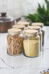 6 Lı Set Bambu Kapaklı Cam Kavanoz & Erzak Saklama Kabı 800 ml Orta  Boy ( Vakum Kapak ) - Jar - Cosmedrome