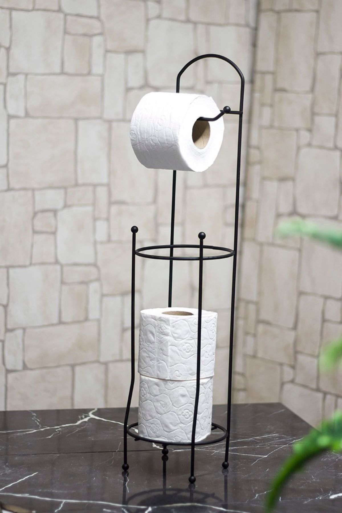 Ferforje Wc Tuvalet Kağıtlık Siyah - Banyo Aksesuarları - Cosmedrome