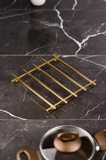 Gold Nihale & Çaydanlık Ve Tencere Altlığı Paslanmaz 