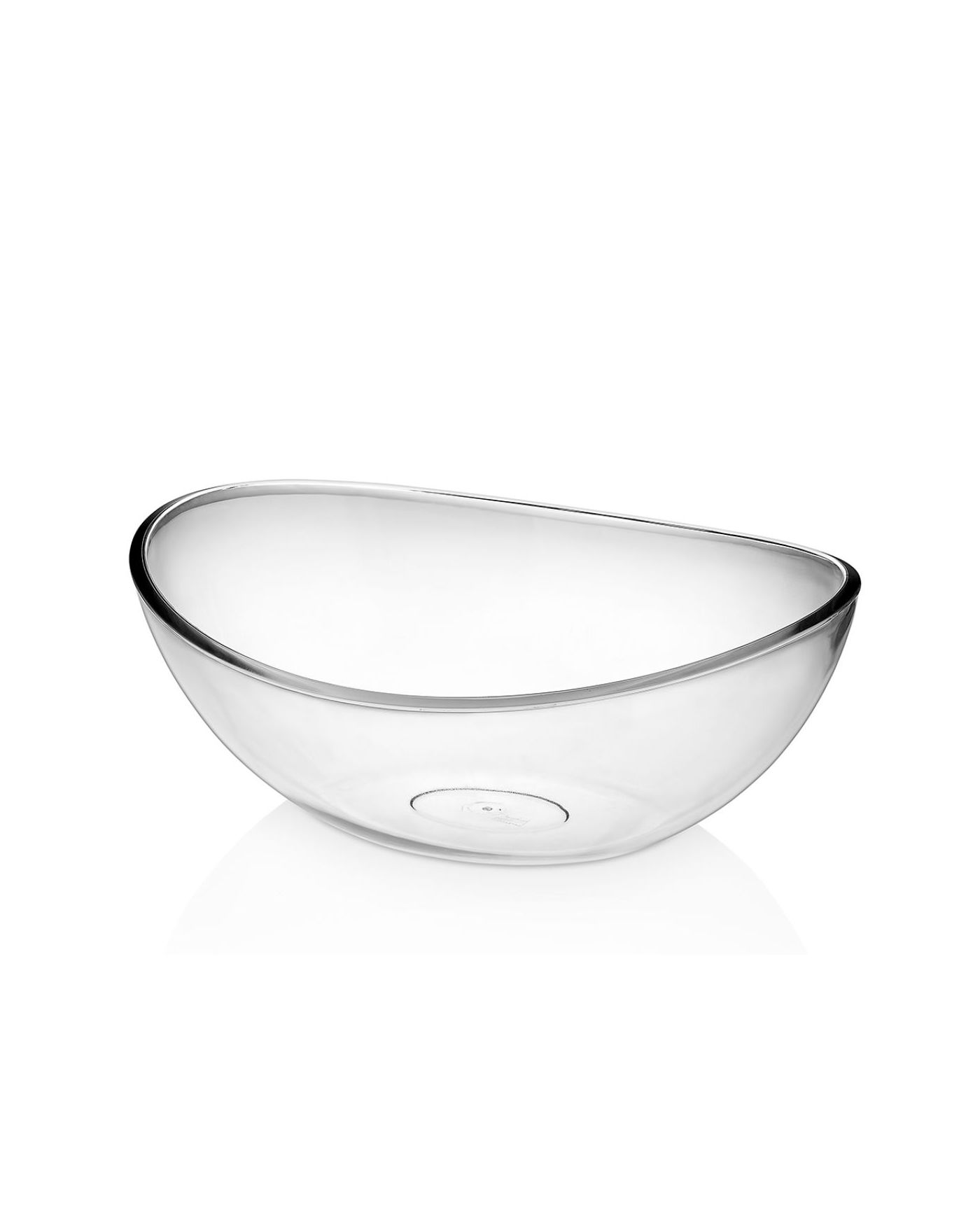 Akrilik Şeffaf Kaşıklı Salata Kasesi & Karıştırma Kabı 